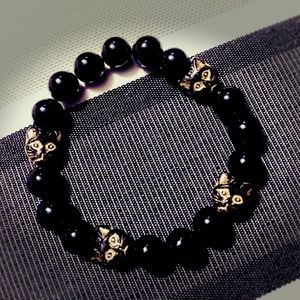 Onyx Cat Bracelet